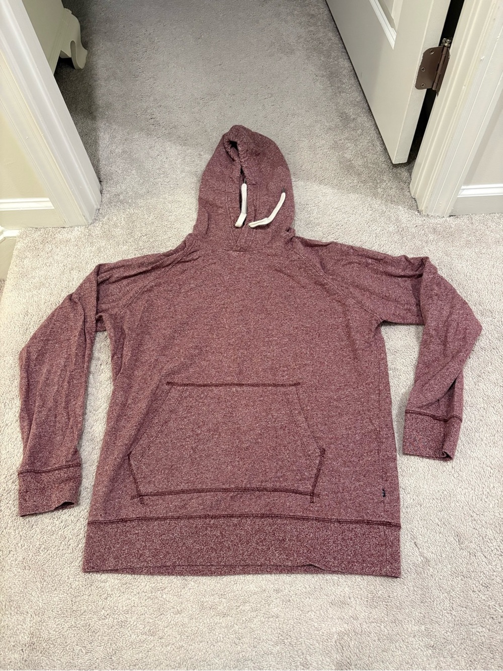 American Eagle Outfitters Large Men's Heather Burgundy Hooded Sweatshirt